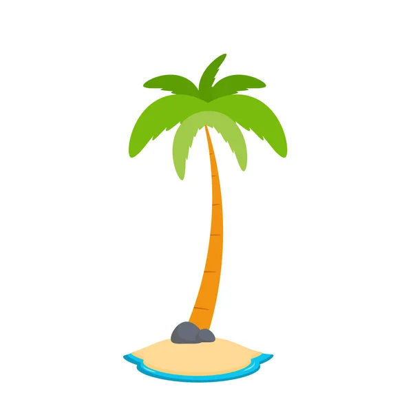 Beach Coconut Tree Seaside Palm Tree Coconut Tree Island Palm — Διανυσματικό Αρχείο