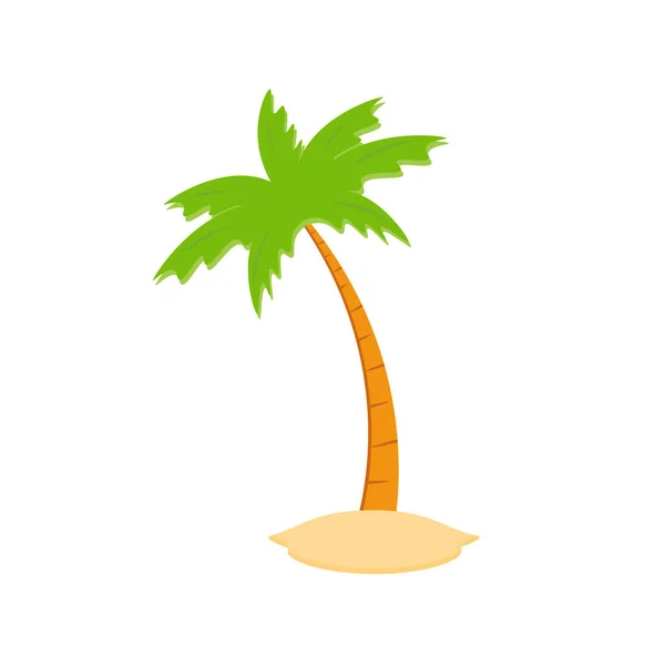 Strand Kokosboom Zee Palmboom Kokosboom Eiland Palmboom — Stockvector
