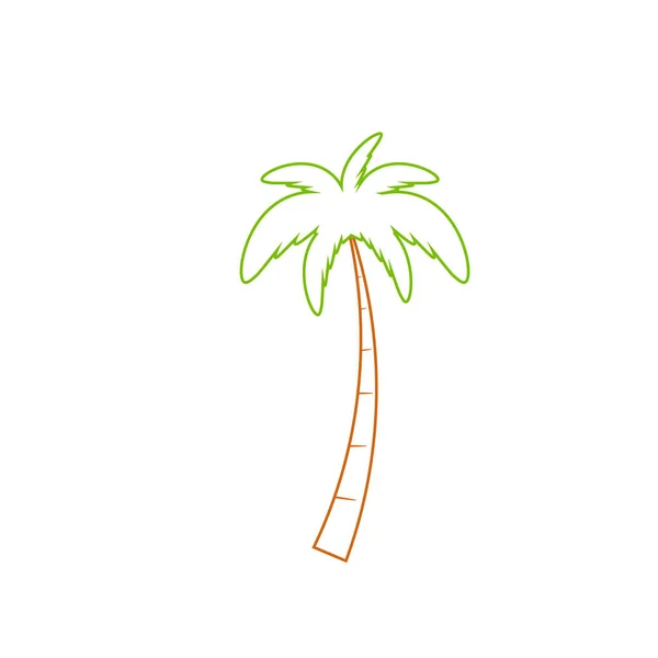 Strand Kokos Træ Havet Palme Kokos Træ Eller Palme – Stock-vektor