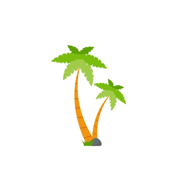 Kumsal Hindistan Cevizi Ağacı Deniz Kenarı Palmiyesi Hindistan Cevizi Ağacı — Stok Vektör