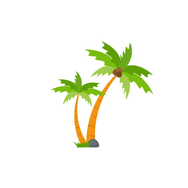 Plaża Drzewa Kokosowego Nadmorska Palma Drzewo Kokosowe Lub Palma Wyspiarska — Wektor stockowy