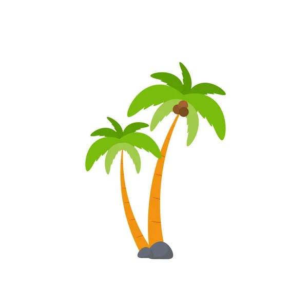 Пляжне Кокосове Дерево Приморська Пальма Кокосове Дерево Або Острівна Пальма — стоковий вектор