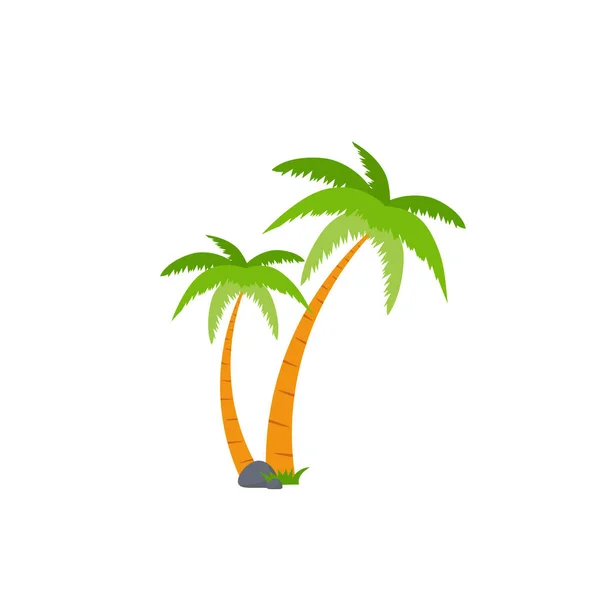 Strand Kokos Træ Havet Palme Kokos Træ Eller Palme – Stock-vektor