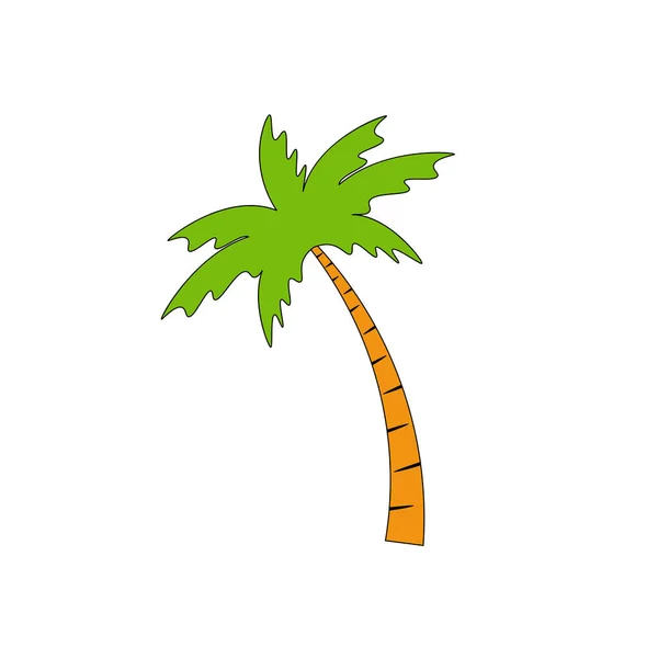 Beach Coconut Tree Seaside Palm Tree Coconut Tree Island Palm — Archivo Imágenes Vectoriales