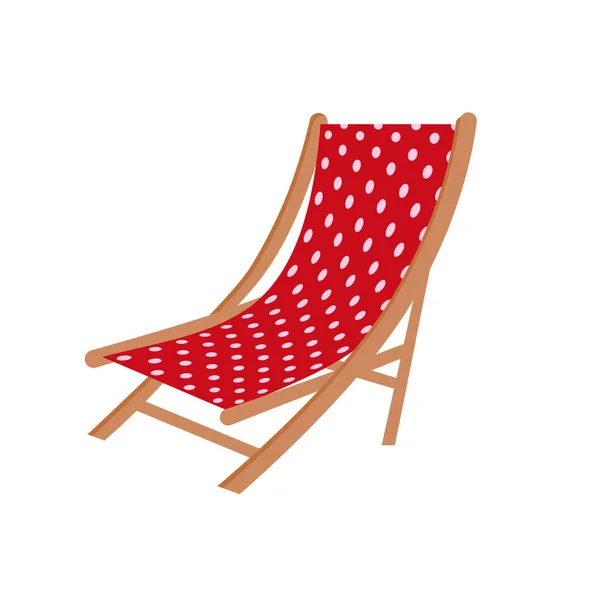 Beach Umbrella Beach Chair Isolated — Stockvektor