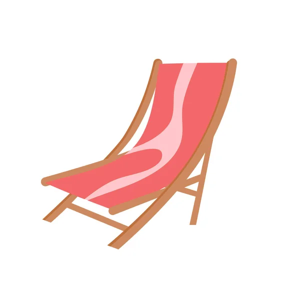 Beach Umbrella Beach Chair Isolated — 스톡 벡터