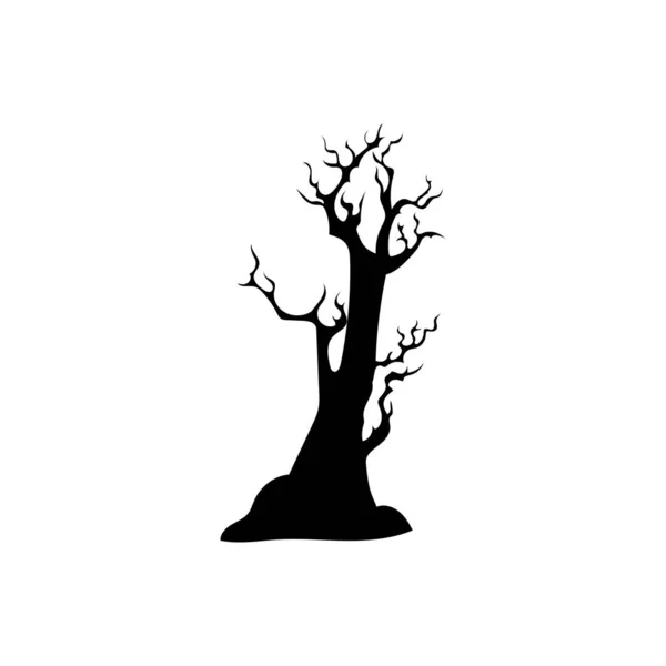 Nawiedzony Dom Nawiedzonych Drzew Halloween Wektor Ilustracji — Wektor stockowy