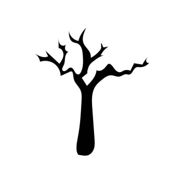 Cadılar Bayramı sezonunda korkunç ve ürkütücü perili ağaç.