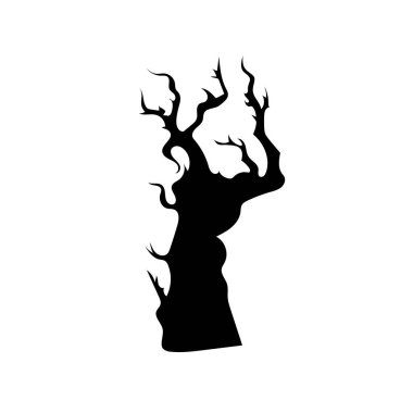 Cadılar Bayramı sezonunda korkunç ve ürkütücü perili ağaç.