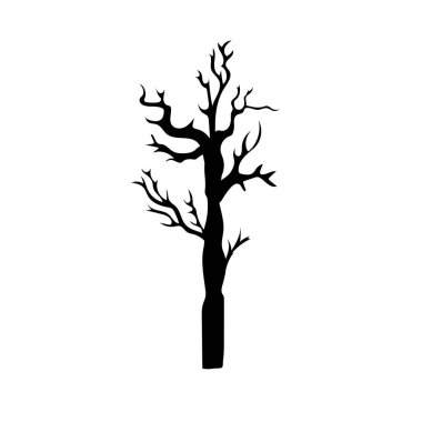 Cadılar Bayramı sezonunda korkunç ve ürkütücü perili ağaç.