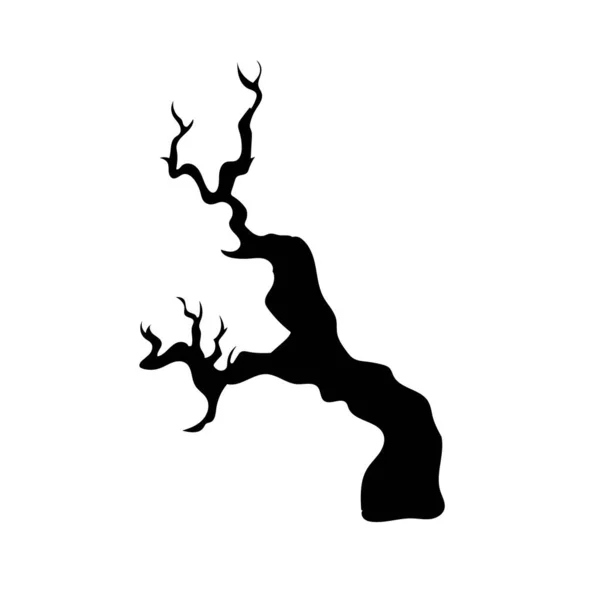 Pohon Yang Menakutkan Dan Menyeramkan Pada Musim Halloween - Stok Vektor
