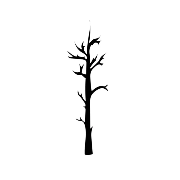 Scary Creepy Haunted Tree Halloween Season — Stock Vector