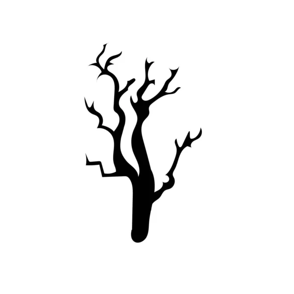 Skrämmande Och Läskigt Hemsökt Träd Halloween Säsongen — Stock vektor
