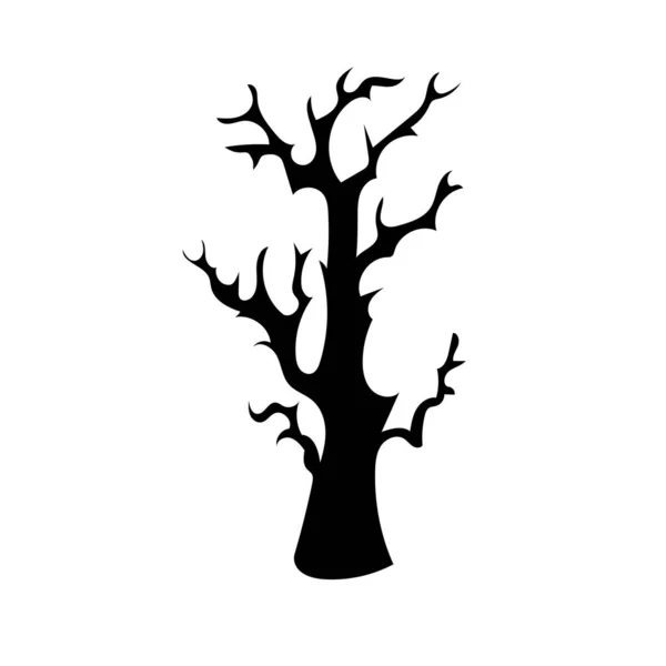 Scary Creepy Haunted Tree Halloween Season — Stock Vector