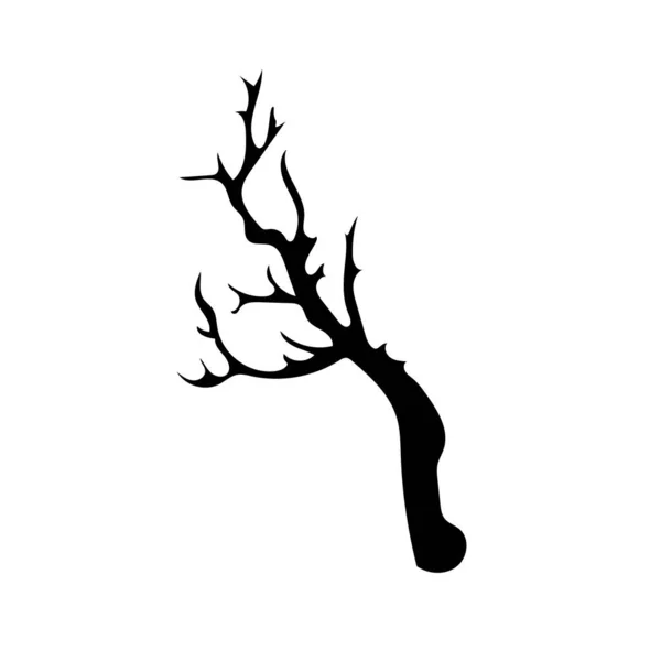 Τρομακτικό Και Ανατριχιαστικό Στοιχειωμένο Δέντρο Την Εποχή Του Halloween — Διανυσματικό Αρχείο