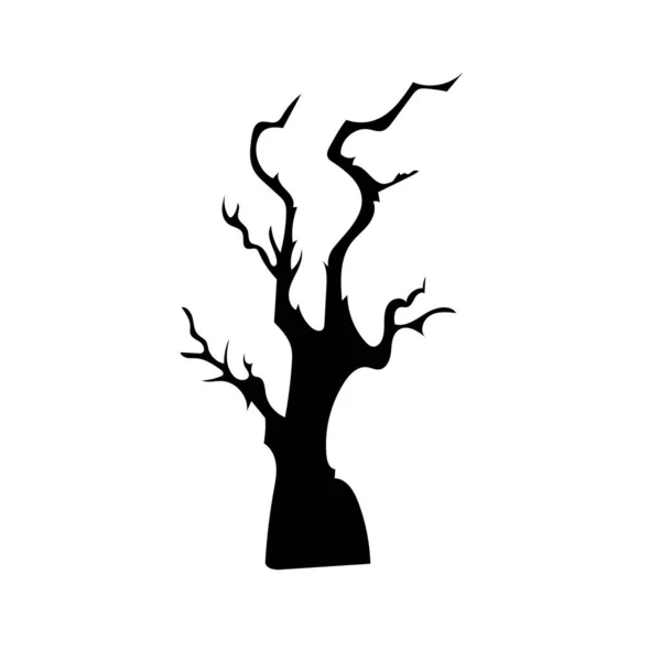 Assustador Assustador Árvore Assombrada Temporada Halloween —  Vetores de Stock