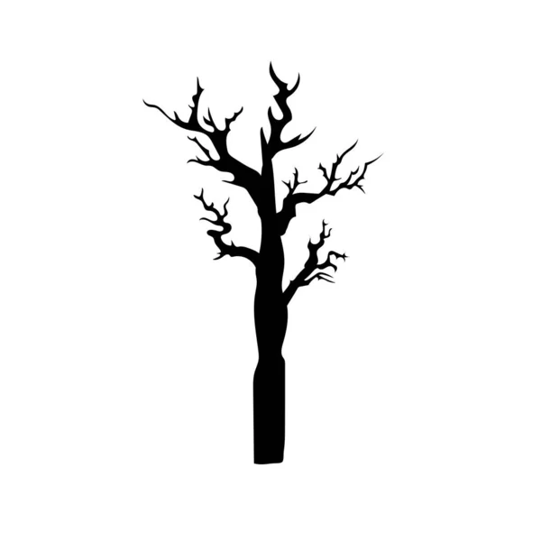 Gruseliger Spukbaum Halloween — Stockvektor