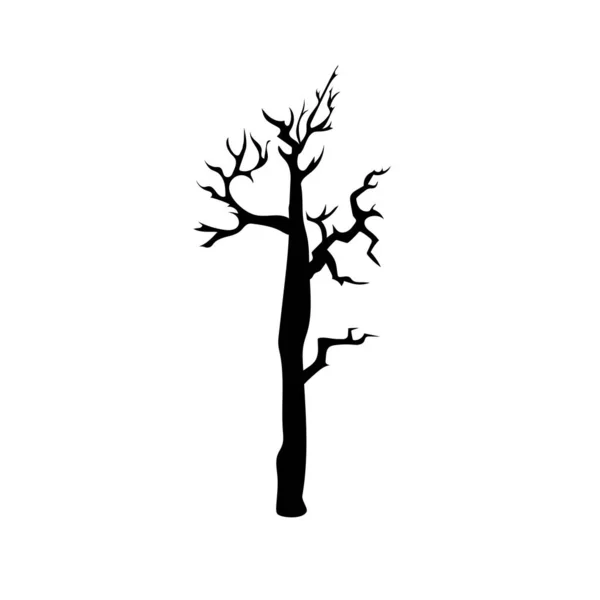 ハロウィンシーズンに恐ろしいと不気味な幽霊の木 — ストックベクタ