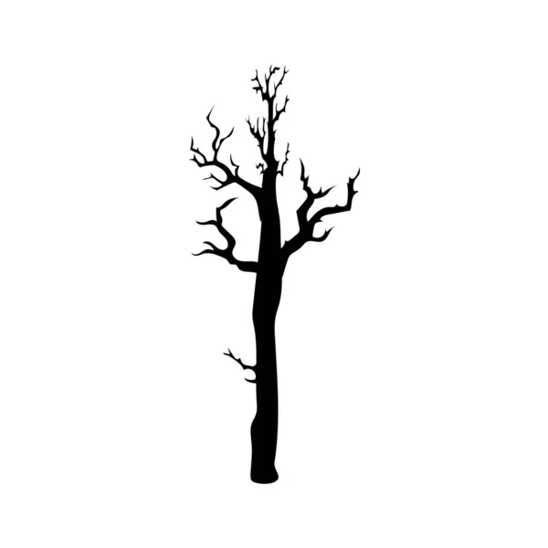 Straszne Przerażające Nawiedzone Drzewo Sezonie Halloween — Wektor stockowy