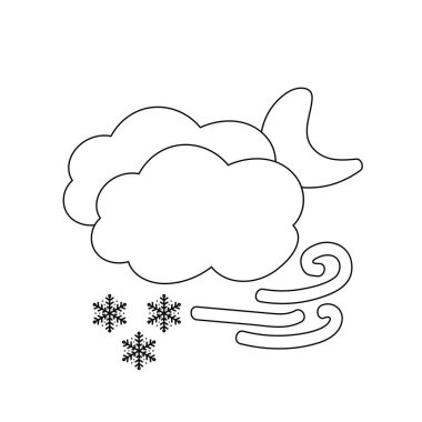 Hava durumu ikonu güneş yağmuru çiğ taneleri kar bulutu gece gökyüzü tahmini