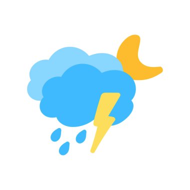 Hava durumu ikonu güneş yağmuru çiğ taneleri kar bulutu gece gökyüzü tahmini