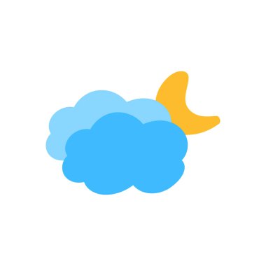 Hava durumu ikonu güneş yağmuru çiğ taneleri kar bulutu gece gökyüzü tahmini