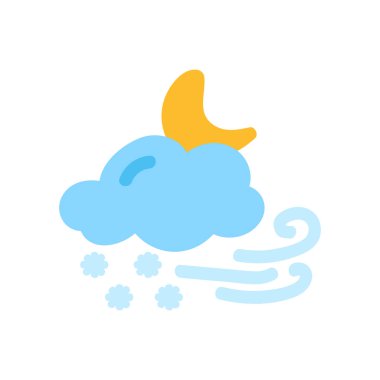 Hava durumu ikonu güneş yağmuru çiğ taneleri kar bulutu gece gökyüzü tahmini