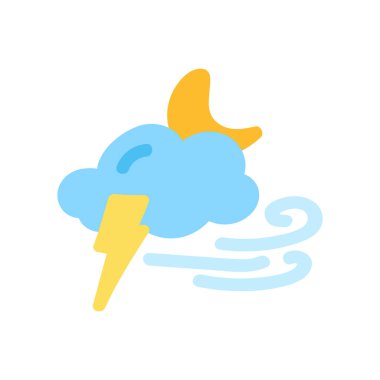 Hava durumu ikonu güneş yağmuru çiğ taneleri kar bulutu gece gökyüzü tahmini