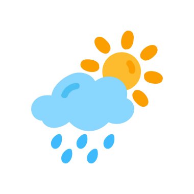 Hava durumu ikonu güneş yağmuru çiğ taneleri kar bulutu gece gökyüzü tahmini