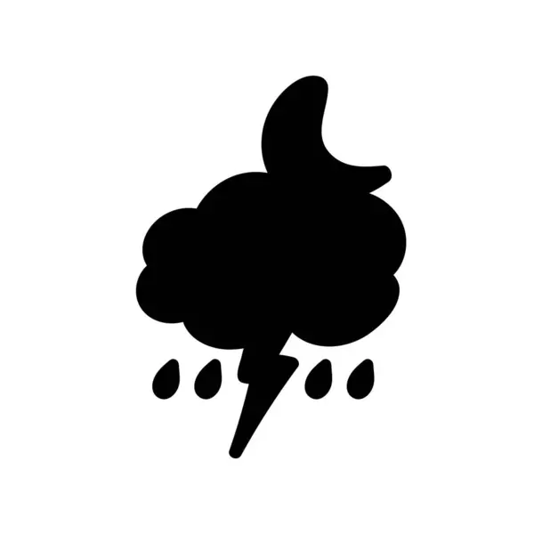 天气图标设置太阳雨雷暴露珠风雪云彩夜空预报 — 图库矢量图片