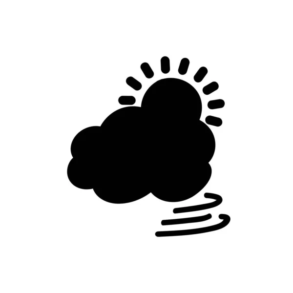 Icona Meteo Tramonta Sole Pioggia Temporale Rugiada Vento Neve Nube — Vettoriale Stock