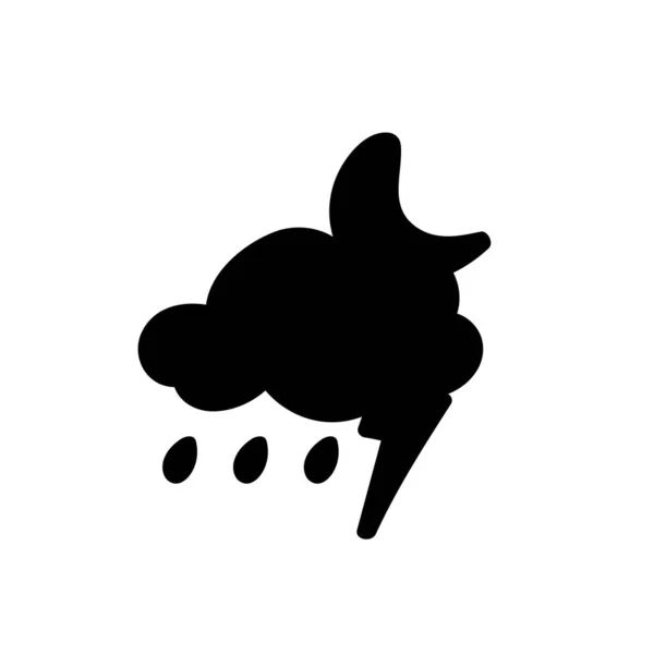 Εικονίδιο Καιρού Που Βροχής Ήλιος Καταιγίδα Δροσιά Άνεμος Χιόνι Σύννεφο — Διανυσματικό Αρχείο