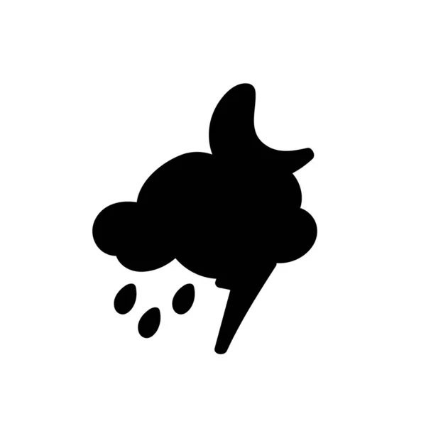 Weather Icon Set Sun Rain Thunderstorm Dew Wind Snow Cloud — Stock Vector