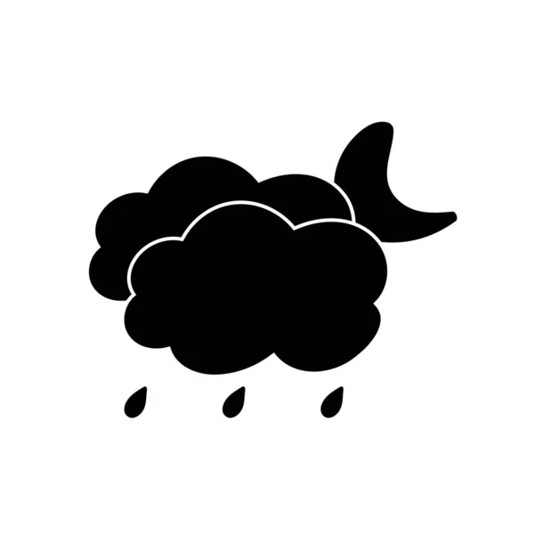 Wetter Ikone Setzt Sonne Regen Gewitter Tau Wind Schnee Wolken — Stockvektor