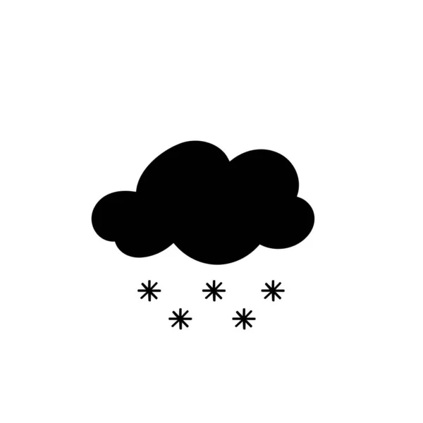 Vejr Ikon Sat Sol Regn Tordenvejr Dug Vind Sne Sky – Stock-vektor