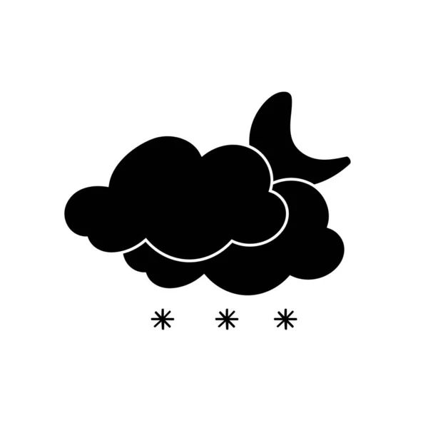 Икона Погоды Установить Солнце Дождь Гроза Роса Ветер Снег Облако — стоковый вектор