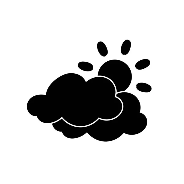 Икона Погоды Установить Солнце Дождь Гроза Роса Ветер Снег Облако — стоковый вектор