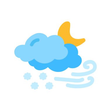 Hava durumu ikonu güneş yağmuru çiğ taneleri kar bulutu gece gökyüzü tahmini