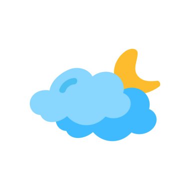 Hava durumu ikonu güneş yağmuru çiğ taneleri kar bulutu gece gökyüzü tahmini