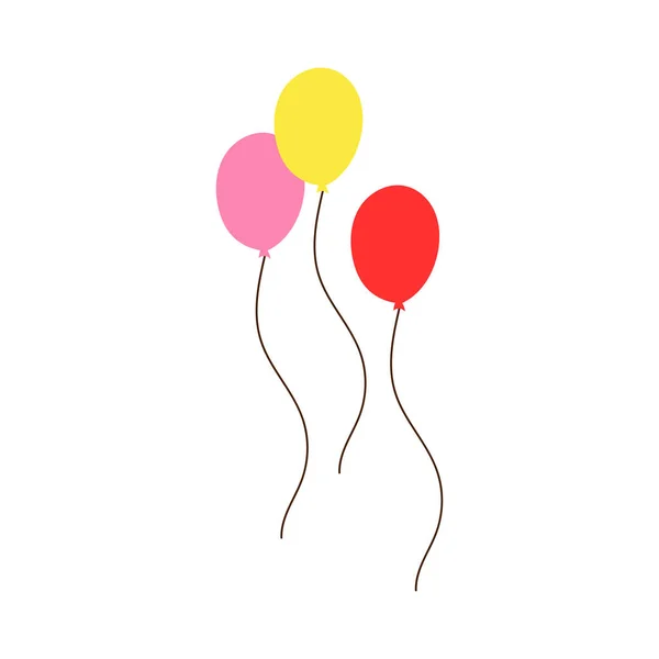 Balon Kreskówkowym Stylu Balony Urodziny Przyjęcia Balony Latają Linie Kule — Wektor stockowy