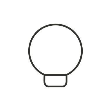 Ampul fikirlerle, yaratıcı düşüncelerle, çözümleme için analitik düşüncelerle doludur. Ampul simgesi vektörü. Fikirler gösterimi.