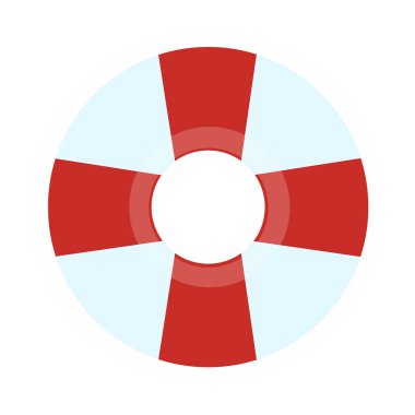 Güvenlik ve kurtarma temaları için basit bir can simidi çizimi