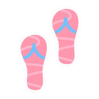 Yaz eğlencesi için renkli parmak arası terlikler