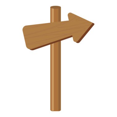 Tahta yön levhası ve sağ tarafı gösteren ok.