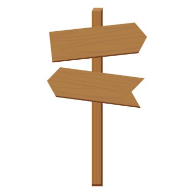 Boş okları olan tahta yönlü işaret direği