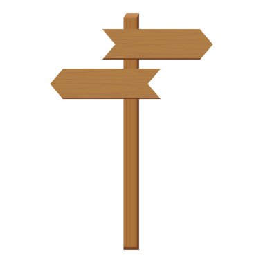 Boş okları olan tahta yönlü işaret direği