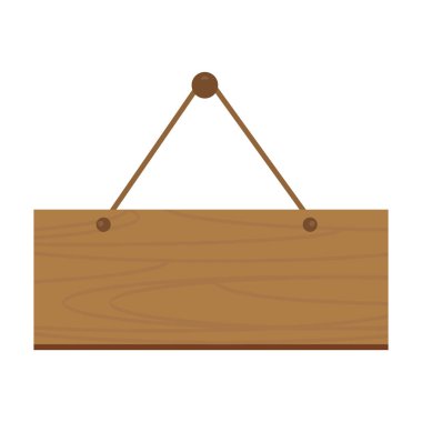 Asma mekanizmalı boş tahta tabela