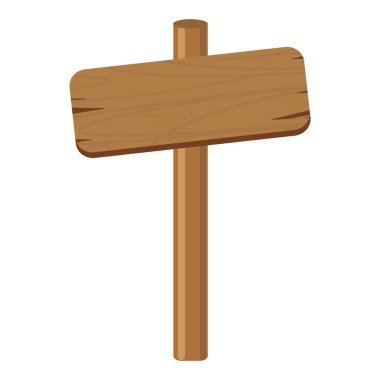 Kişiselleştirilebilir iletiler için boş tahta tabela direği