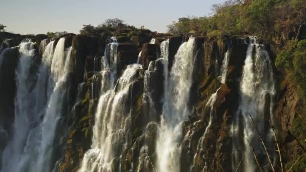 Increíble Vista Las Famosas Cataratas Victoria Falls — Vídeos de Stock