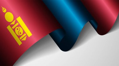 Moğolistan bayrağı taşıyan EPS10 Vatansever geçmişi. Kullanmak istediğiniz etki için bir unsur.